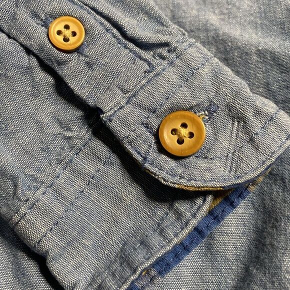 BABY B.U.M. Collared Work Shirt One Piece Snap Crotch - Picture 5 of 8